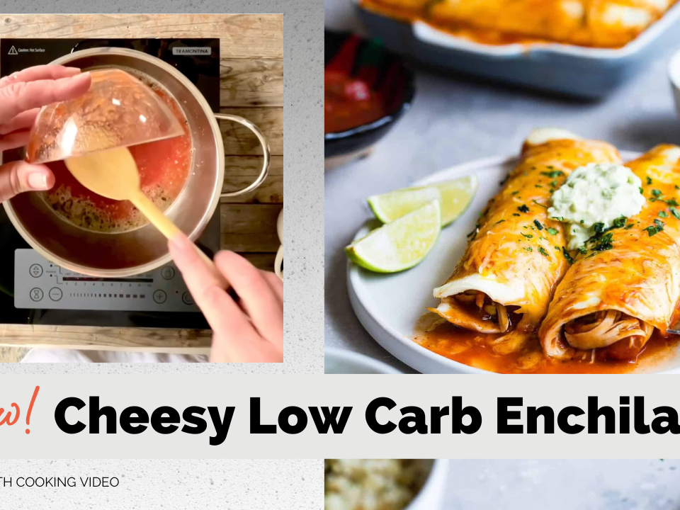 Cheesy Low Carb Enchiladas (plus cooking video) – Stacey Hawkins