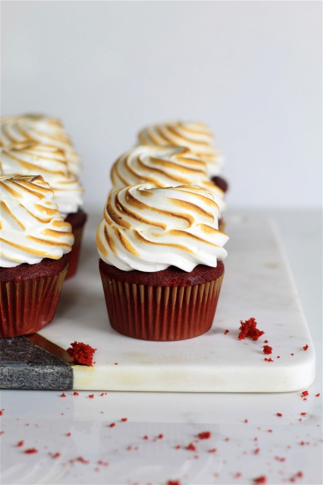 Image of Vegan Red Velvet Rocky Road Cupcakes