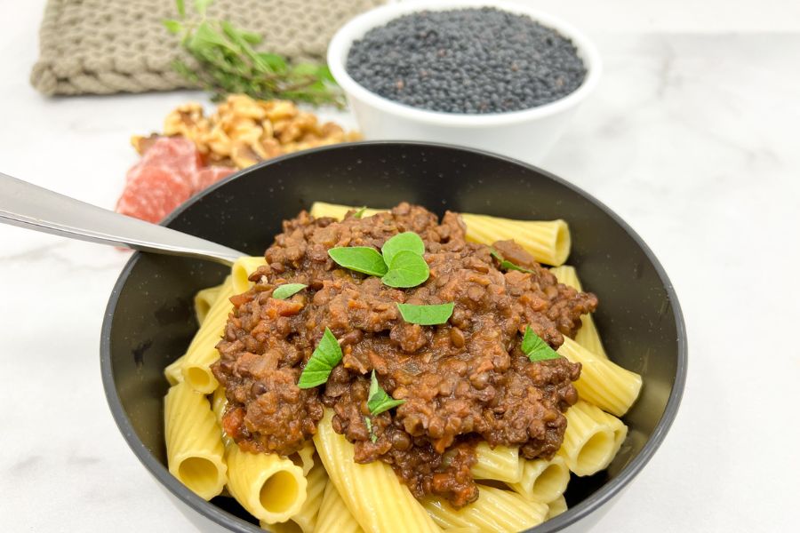 Black Lentil Bolognese