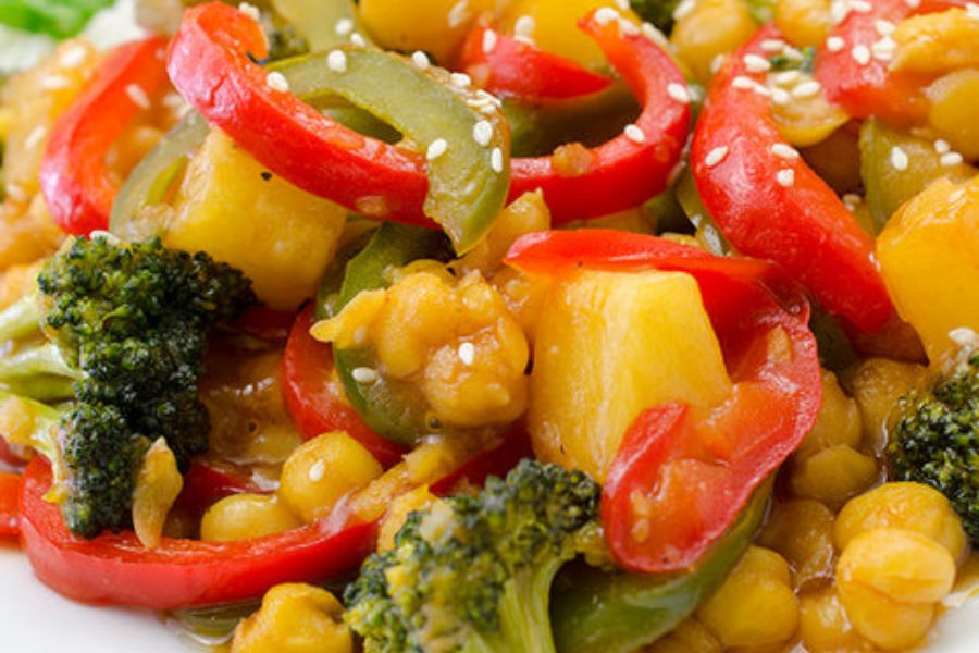 Sweet and Sour Chickpeas