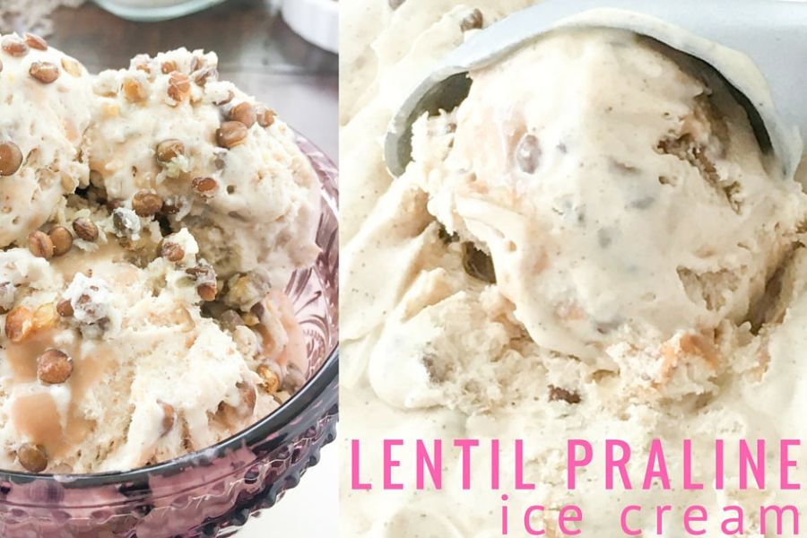 Lentil Praline Ice Cream