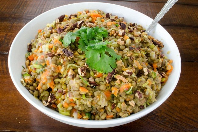 Image of Garden Vegetable and Lentil Salad