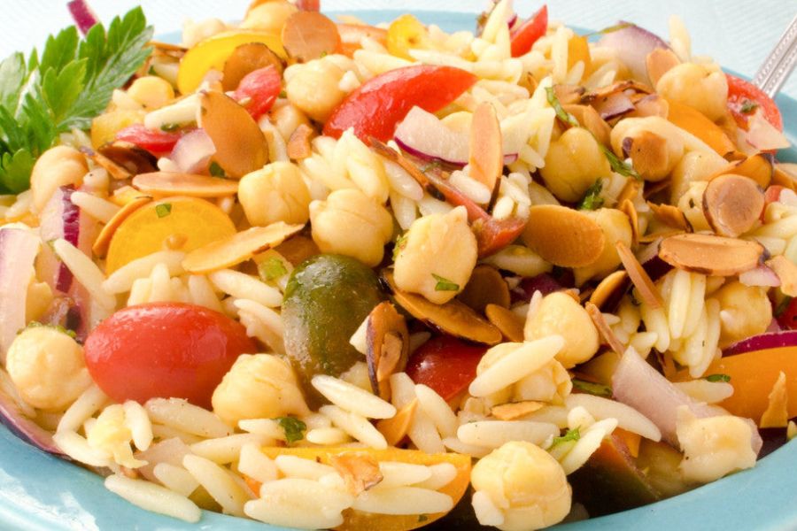 Chickpea Orzo Salad