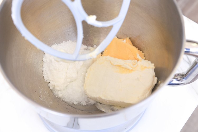 Image of Soften the cream cheese and butter. For refrigerated butter and...