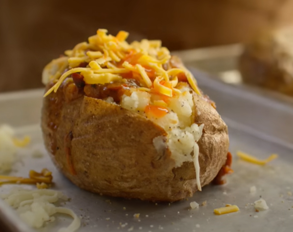 Brisket Chili Loaded Baked Potato – Creekstone Farms