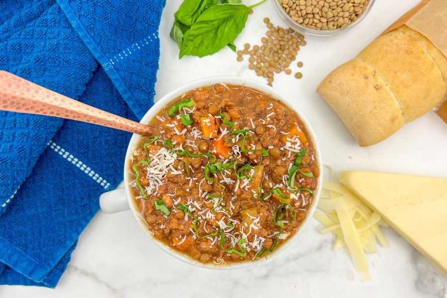 Green Lentil and Sausage Soup