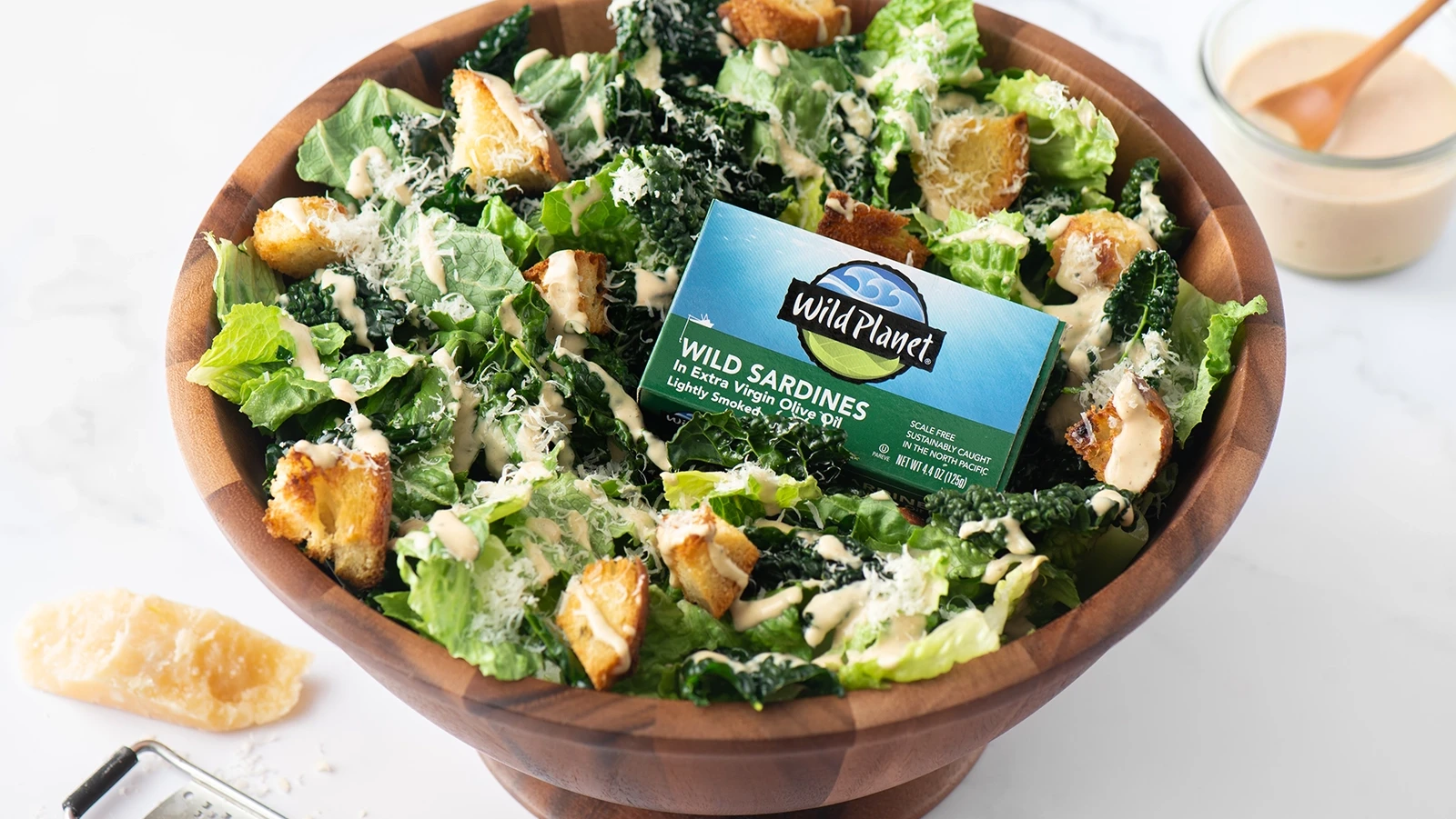 Image of Sardine Ceasar Salad with Croutons
