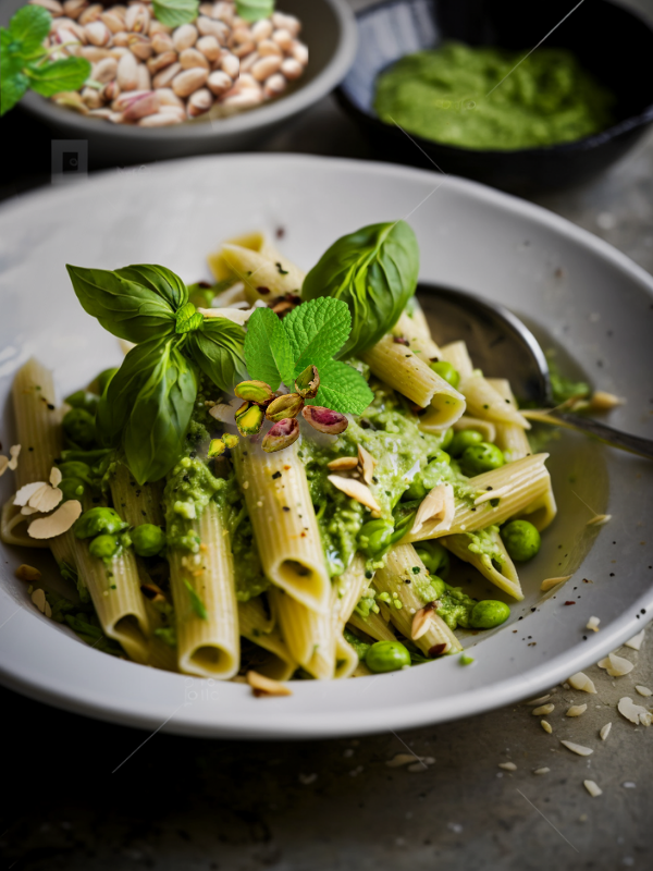 Image of Spring Pea, Mint & Pistachio Pesto Pasta