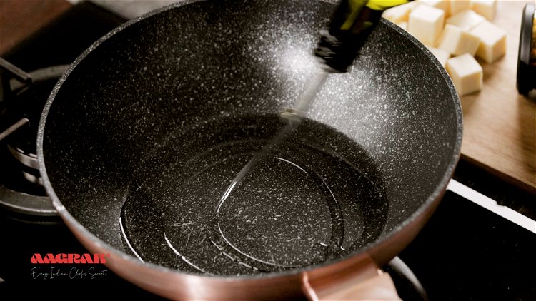Image of Add some oil to a pan and allow to heat...
