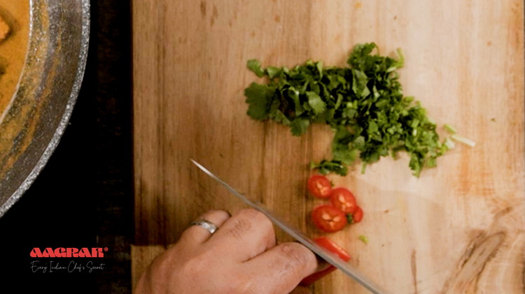 Image of Chop the coriander and chilli (chilli optional if you want a little heat)
