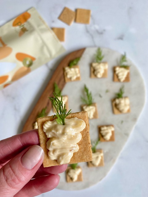 Easter Appetizer Creamy "Carrot" Crackers