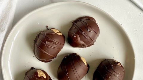 Image of Easy Keto Chocolate Peanut Butter Eggs
