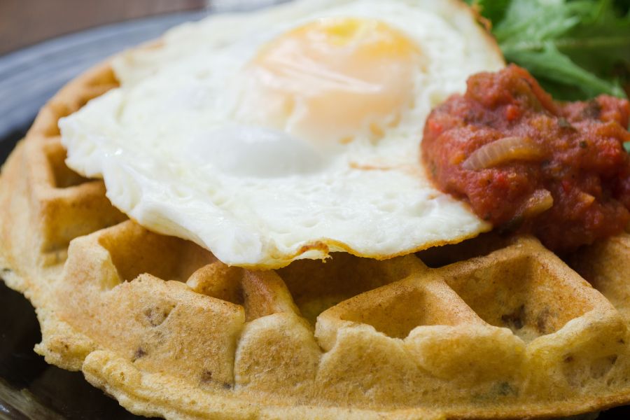 Savory Hummus Waffle