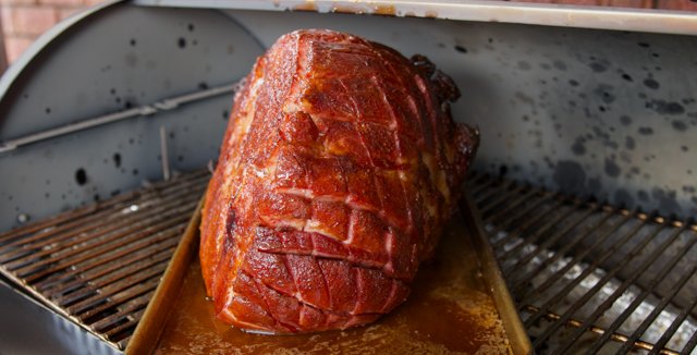 Image of Place ham on smoker and allow to smoke at 250...