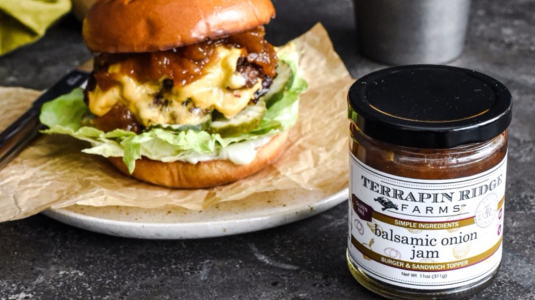 Image of Double Smash Burger with Balsamic Onion Jam