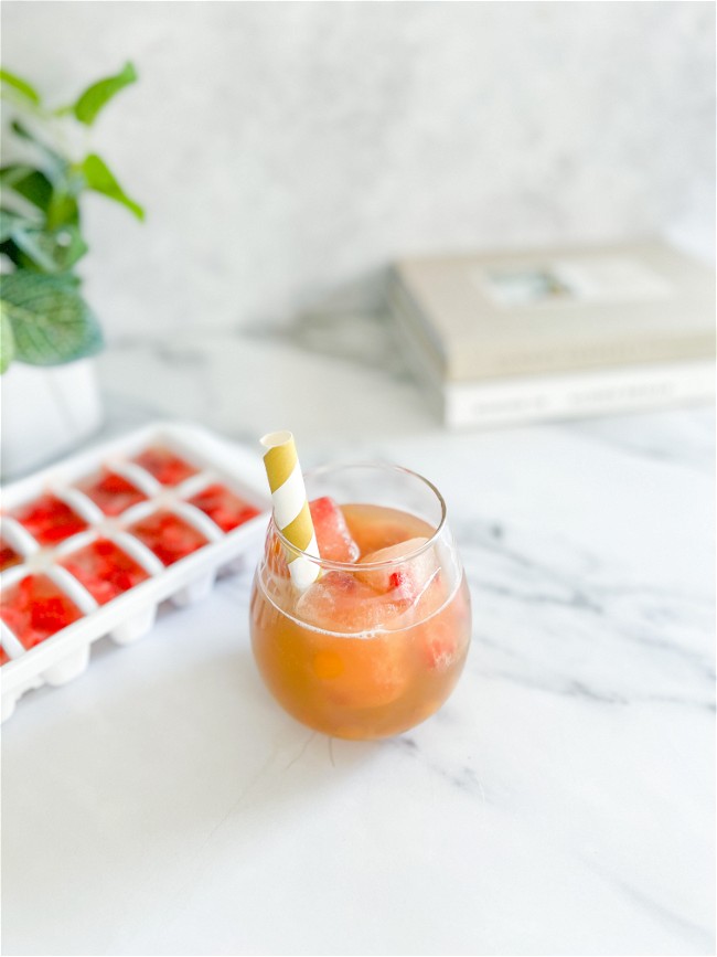 Image of Strawberry Passionfruit Boba Ice Cubes