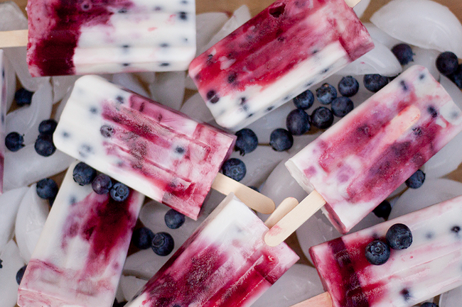 Image of Red, White, & Blueberry Popsicles