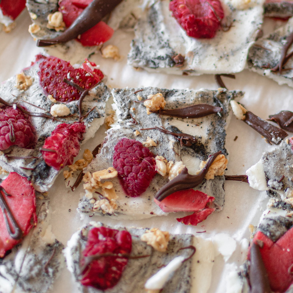 Crunchy Black Sesame Yogurt Bark