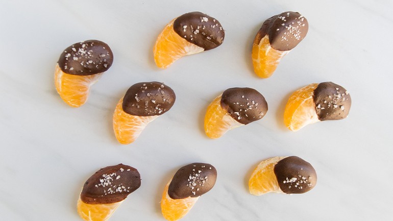 Image of Chocolate-Dipped Mandarins Recipe