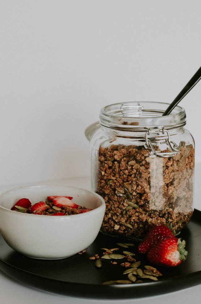 healthy gluten free granola honey oat nut free homemade recipe