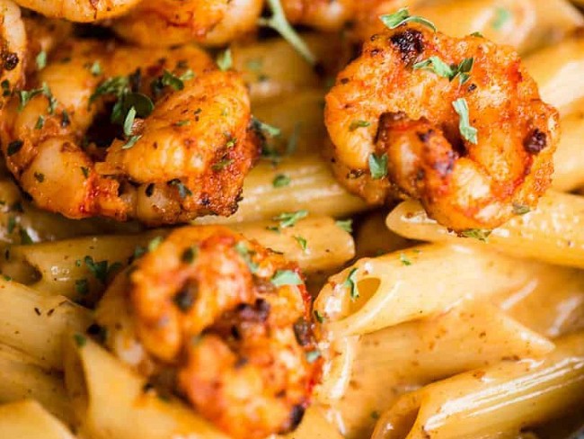 Image of Grilled Shrimp with Penne Pasta Recipe