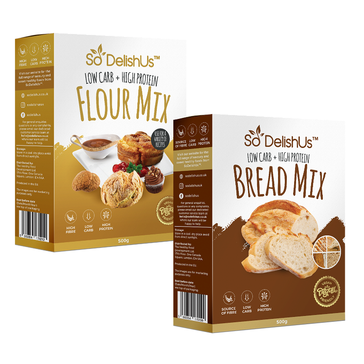 Image of Add the SoDelishUs® Flour Mix, the SoDelishUs® Bread Mix, the...
