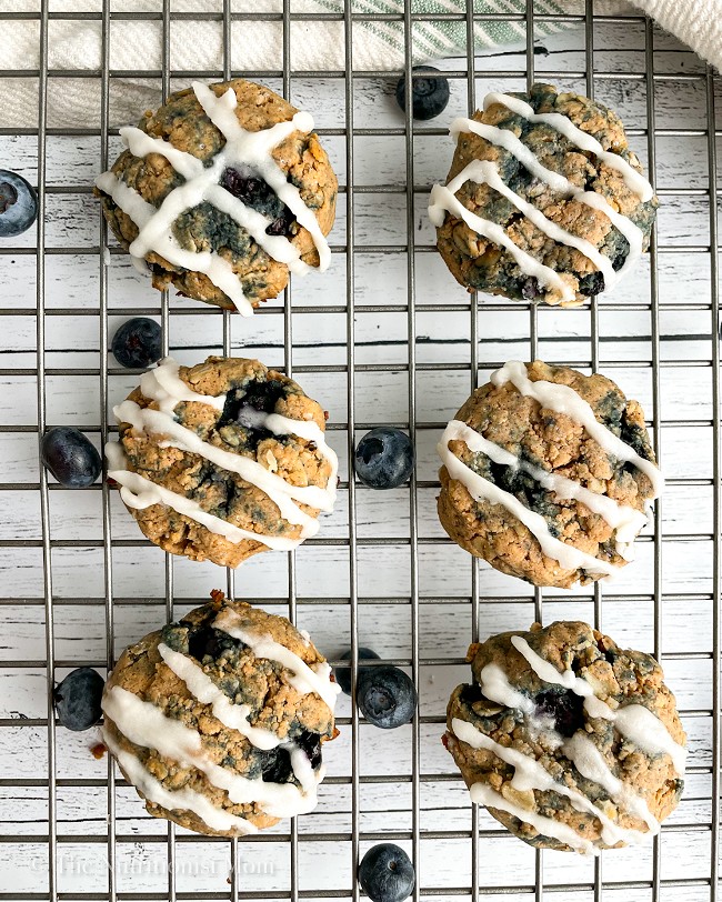 Image of Blueberry Oatmeal Protein Cookies (Dairy Free)