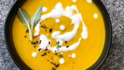 Image of Butternut Squash Sage Soup with Cashew Cream