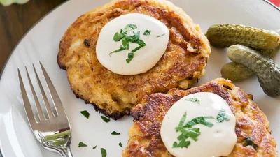 Image of Crab Cakes with Simple Cornichon Remoulade
