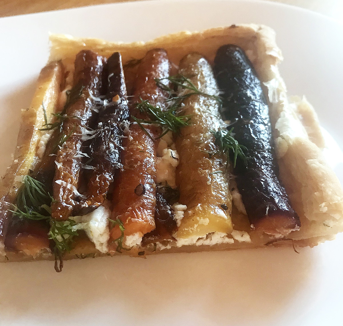 Roasted Rainbow Carrot Tart