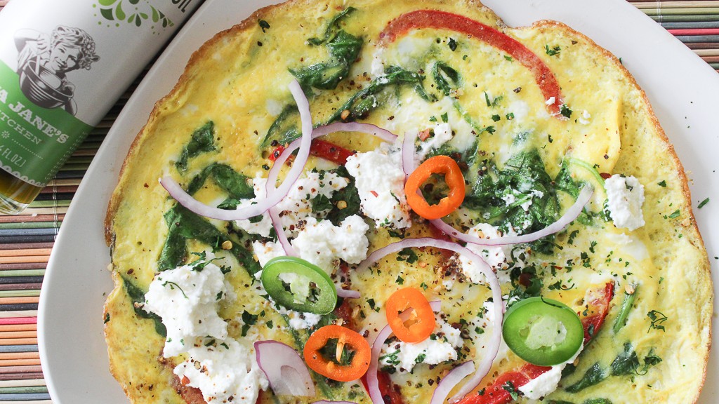 Image of Spinach and Pepper Omelet with Ricotta