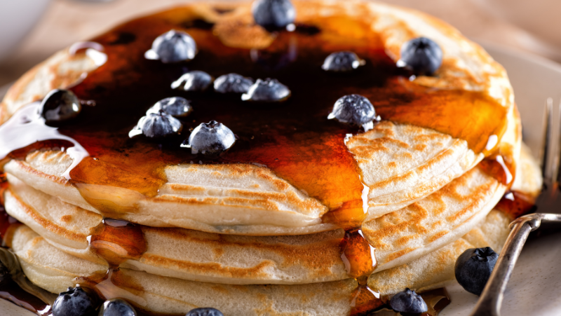 Image of Protein Pancakes with Blueberry Compote