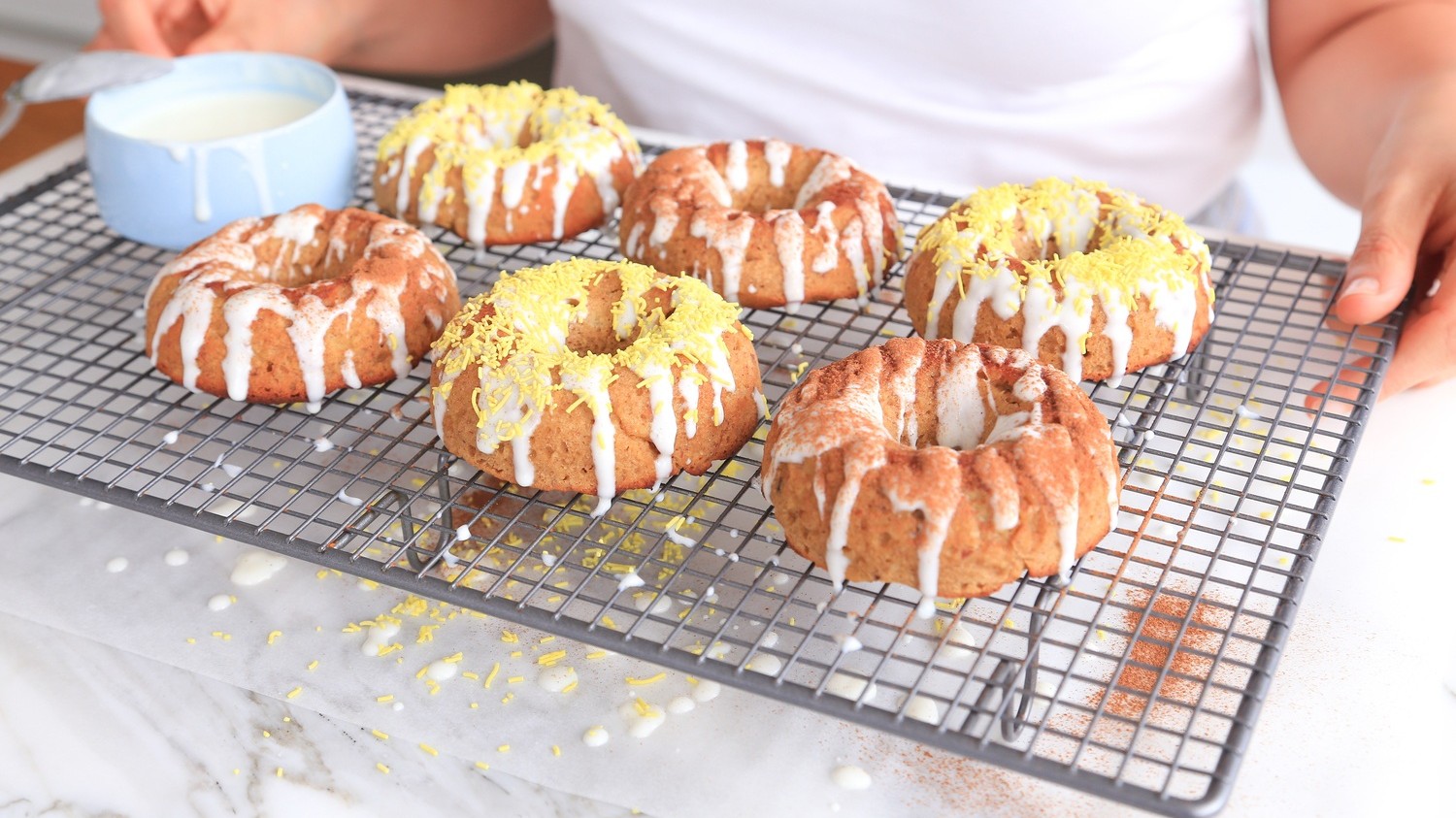 Image of Yoghurt Glazed Banana Donuts