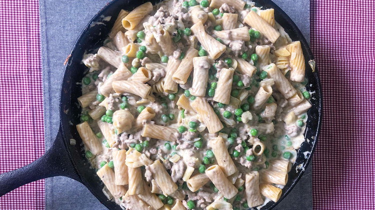 Image of Combine all ingredients with beef and noodles.