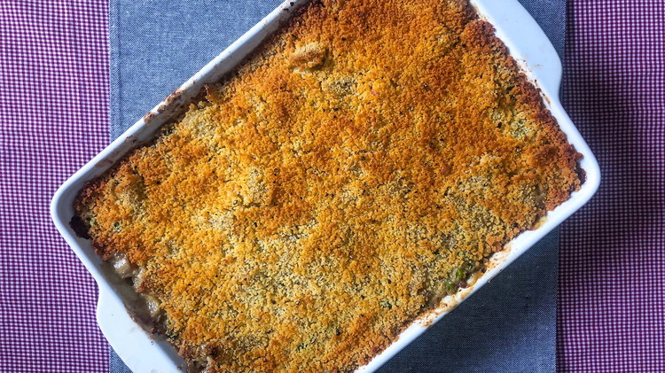 Image of Bake for 45 minutes until crust is golden brown.