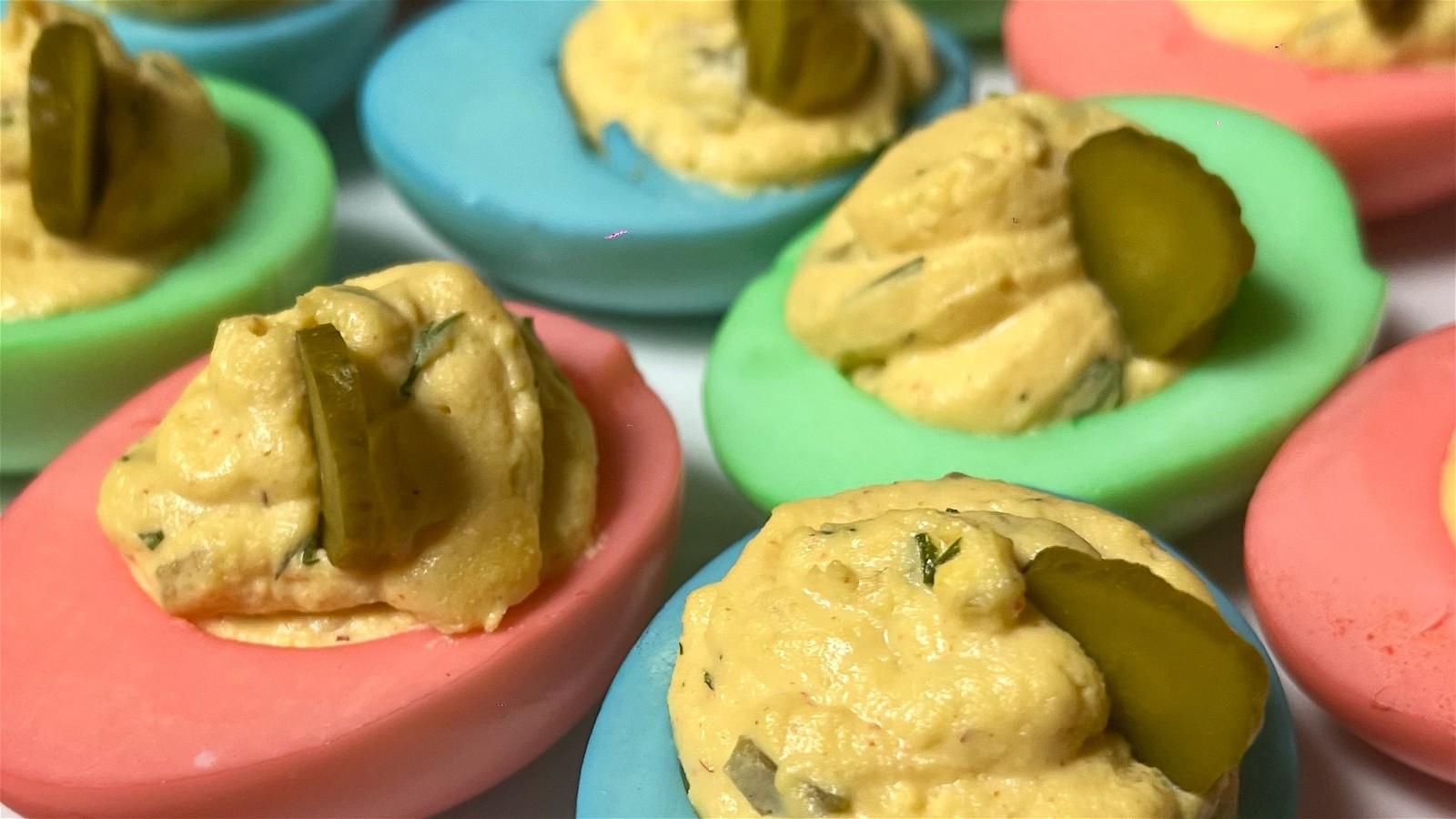 Image of Dyed Deviled Eggs 