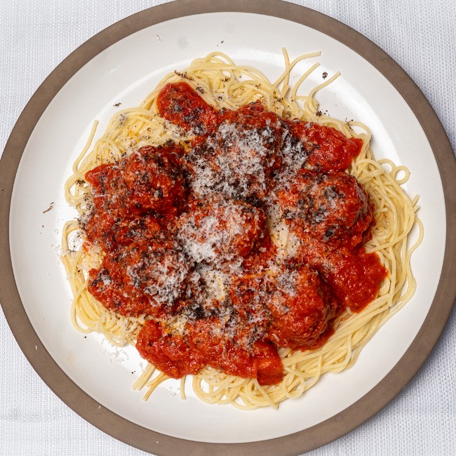 Image of Spaghetti and Meatballs with Truffle Pecorino & Burgundy Truffles