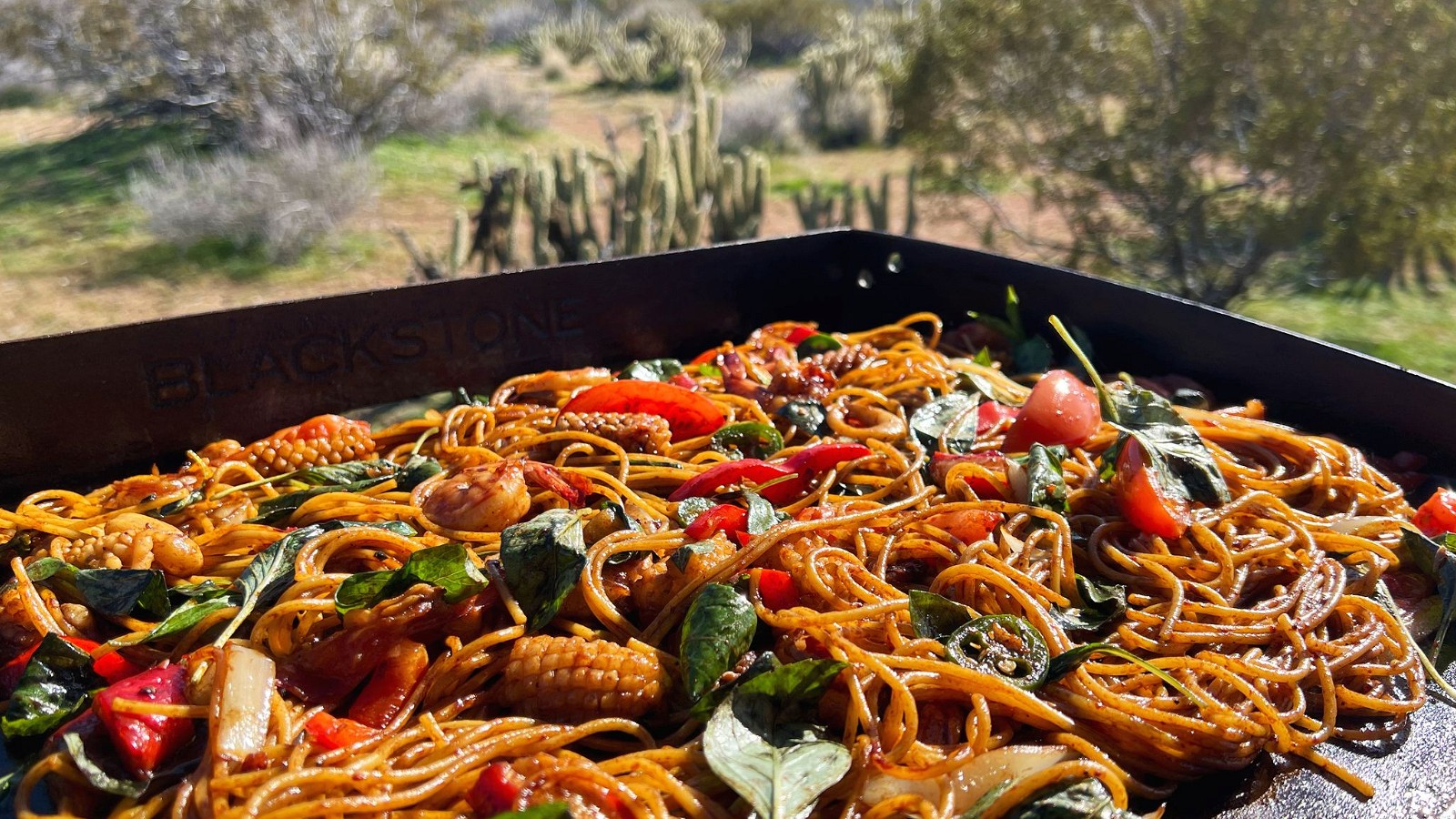 Image of Spicy Seafood and Thai Basil Noodles