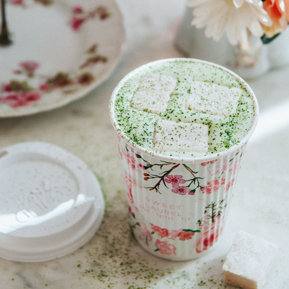 Peppermint Collagen Matcha Latte