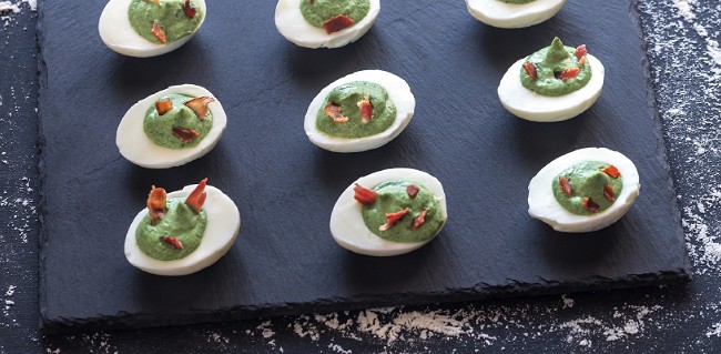 Image of Spinach & Bacon Deviled Eggs