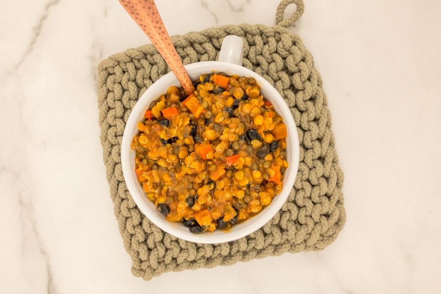 Red Lentil Vegan Chili