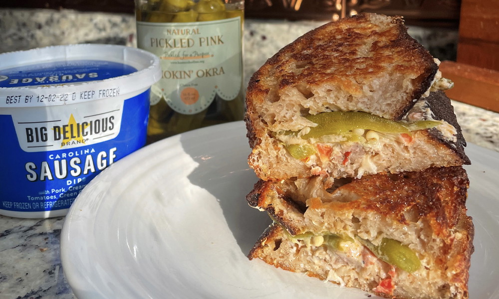 Sausage and Okra Panini