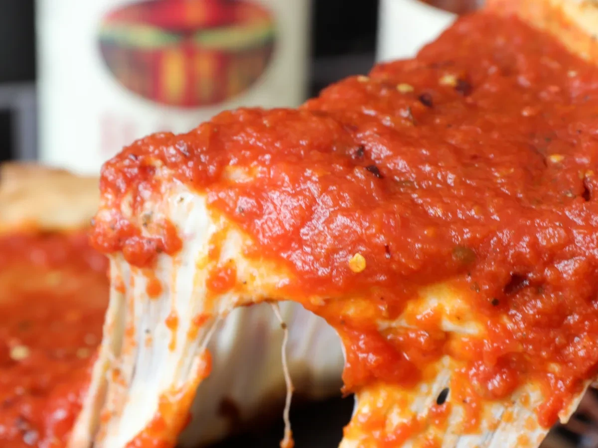 Deep Dish Pizza Recipe with Homemade Pizza Sauce - Meals by Molly