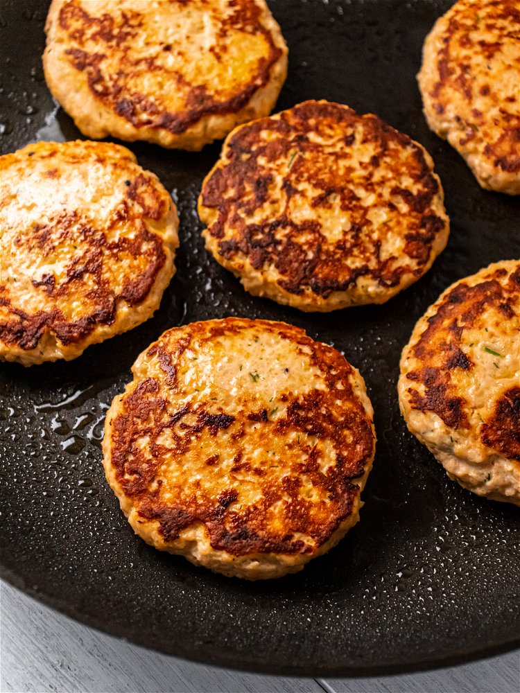 Image of Add salmon patties and cook for 3-4 minutes on each...