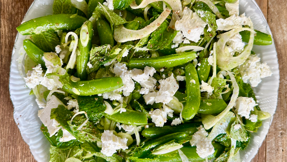 Snap Pea Salad with Mint, Feta and Radishes – Produce Pack