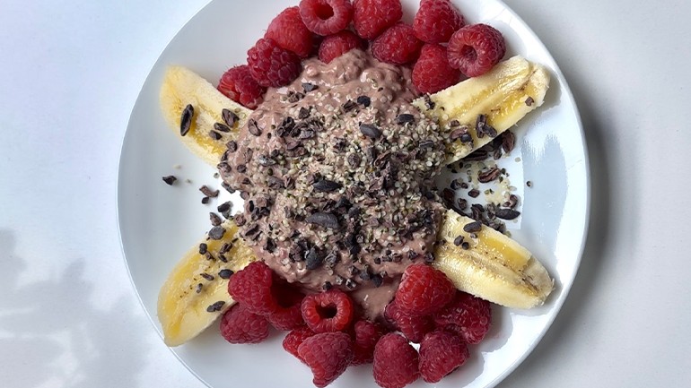Image of Chocolate Raspberry Banana Split Recipe