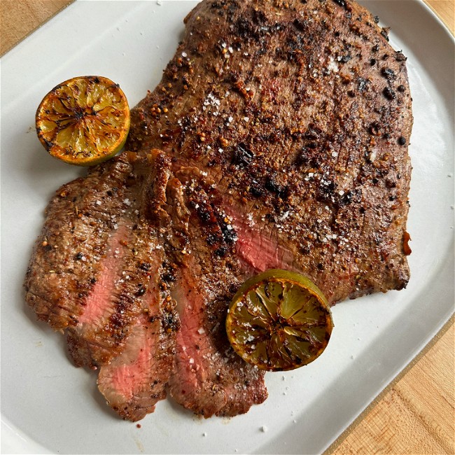 Image of Pepper and Chili Crusted Flank Steak