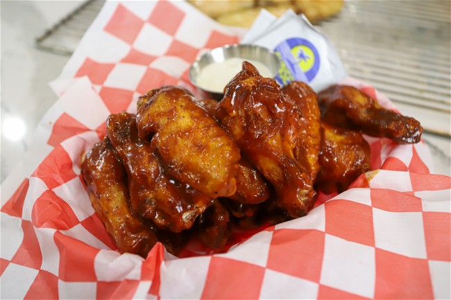 Image of Peach Buzz Smoked Fried Wings