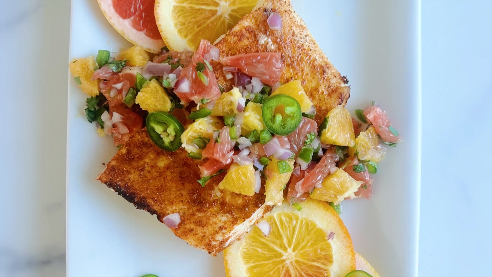 Image of Simple Halibut with Citrus Jalapeño Salsa