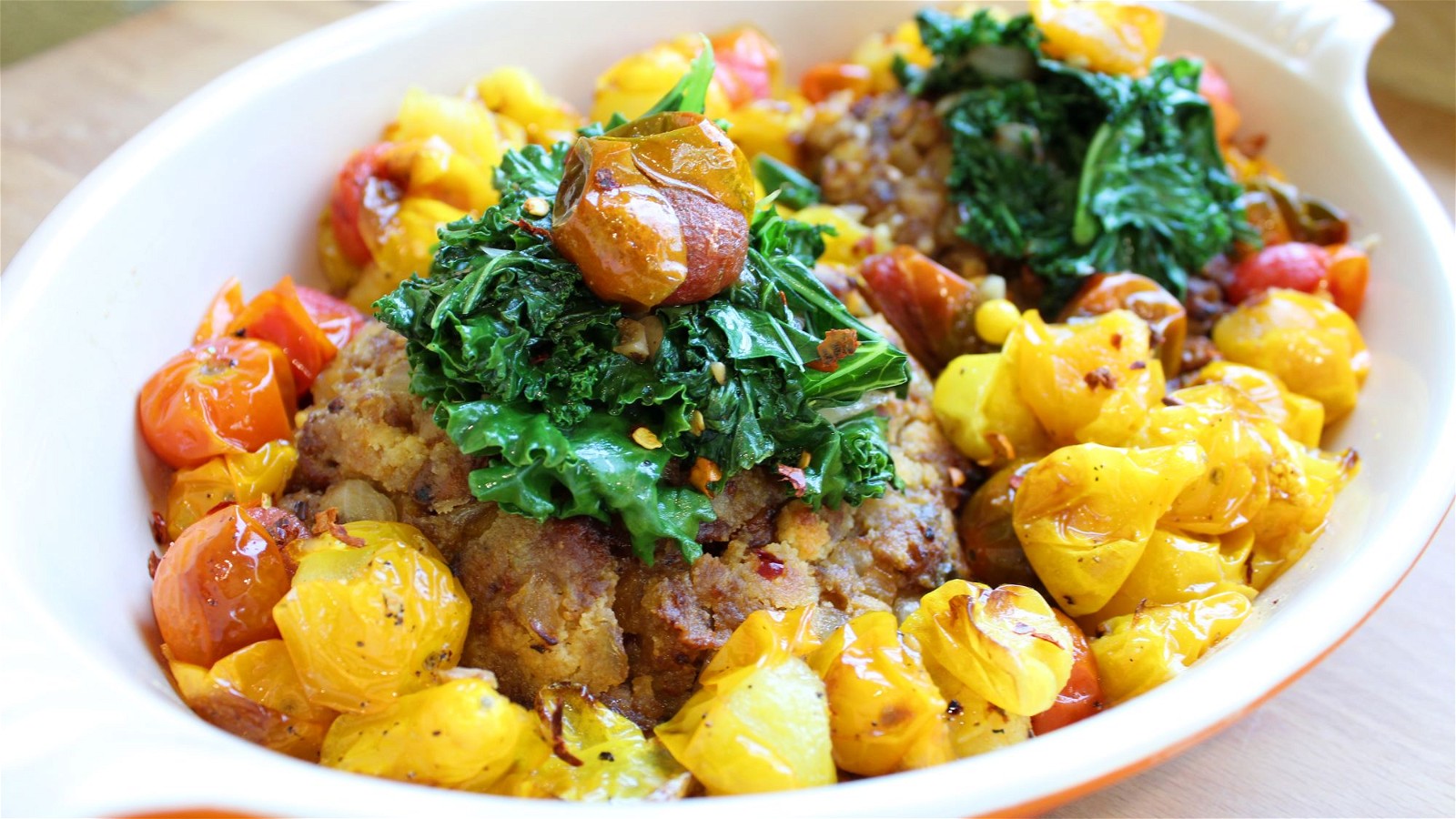 Image of Italian Sausage & Cornbread Stuffed Portobello Mushrooms